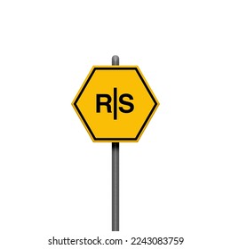 Traffic signs boards on metal stand