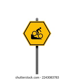 Traffic signs boards on metal stand