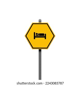 Traffic signs boards on metal stand