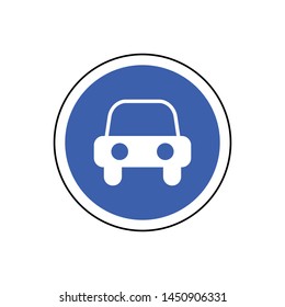 Traffic signs, car. Vector icon