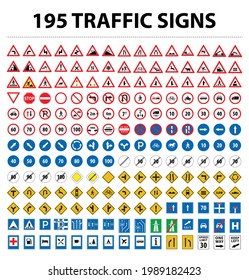 Traffic Signs - A collection of 195 traffic signs