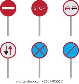 Traffic Signs Collection – Flat Vector Icons