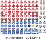 traffic signs collection vector