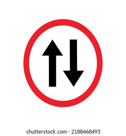 Traffic Signs Collection Vector. One Way Traffic.

