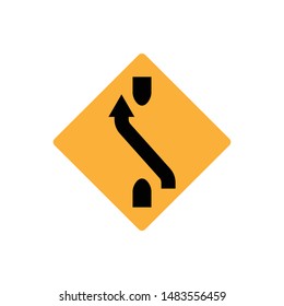 Traffic signs corssover. Vector icon