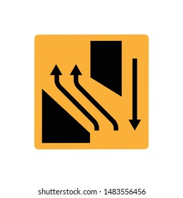 Traffic signs, crossover. Vector icon