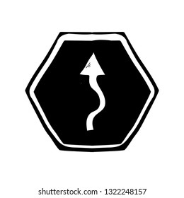 traffic signs doodle turn around