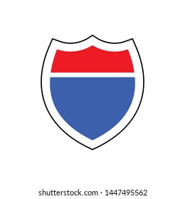 Traffic signs, highway. Vector icon