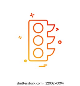 Traffic signs icon design vector