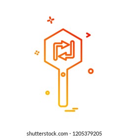 Traffic signs icon design vector