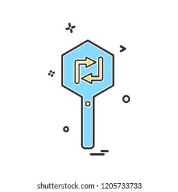 Traffic signs icon design vector