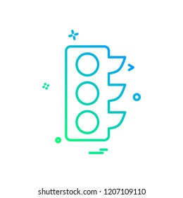 Traffic signs icon design vector