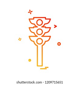 Traffic signs icon design vector
