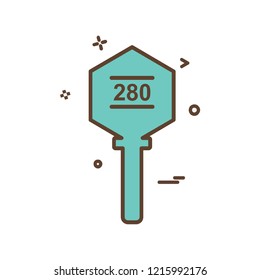 Traffic signs icon design vector