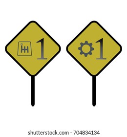 traffic signs icon in trendy flat style