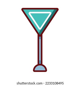 símbolo de tráfico imagen vectorial de icono en fondo blanco