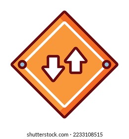 traffic signs icon vector image on white background