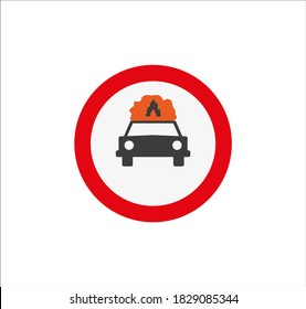 Traffic signs icons of prohibited entry to explosive substances. illustration for web and mobile design.
