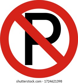 
traffic signs. illustration of traffic signs in flat style. No Parking. Vector illustration.