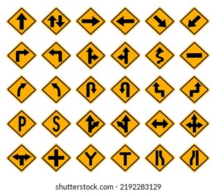 Traffic Signs Illustration Traffic Signs Flat Stock Vector (Royalty ...