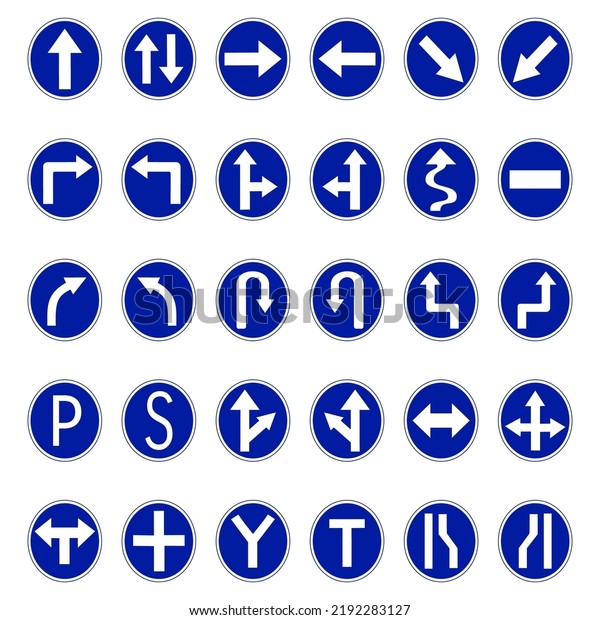 Traffic signs. illustration of traffic\
signs in flat style. Vector\
illustration.\
