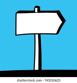 A TRAFFIC SIGNS THE INDICATING WAY