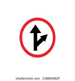 Traffic signs, isolated on white background, vector illustration.
