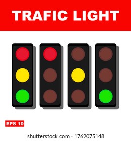 
traffic signs, traffic lights with flat style.