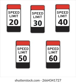 Límites máximos de velocidad de conducción de las señales de tráfico