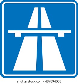 Traffic signs motorway