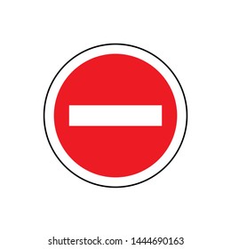 Traffic signs, no entry. Vector icon