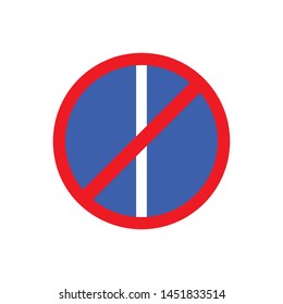 Traffic signs, no parking on odd days. Vector icon
