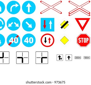 Traffic signs - Obligatory & Priority