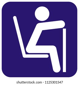 traffic signs, old or disabled person, reserved place, vector icon