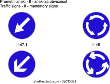 Traffic signs on slovene roads  Prometni znaki na slovenskih cestah