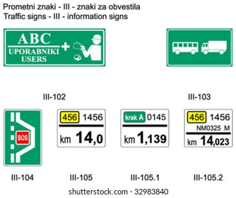 Traffic signs on slovene roads Prometni znaki na slovenskih cestah