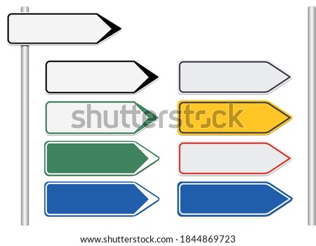Traffic signs on a white background 