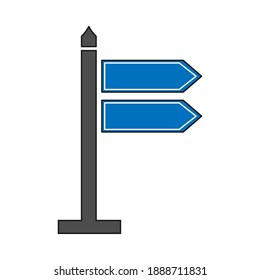 Traffic signs - Road signs icon . Vector illustration color editable isolated on blank background. Eps 10. 