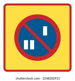 Traffic signs. Road signs. Instruction road signs. Road signs acting on the area. No parking by date.