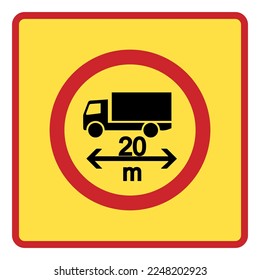 Traffic signs. Road signs. Instruction road signs. Road signs acting on the area. Length limit.