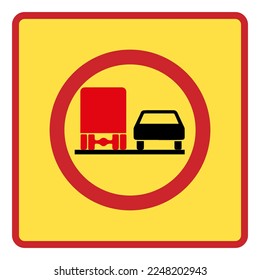 Traffic signs. Road signs. Instruction road signs. Road signs acting on the area. No truck overtaking.