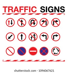traffic signs set
