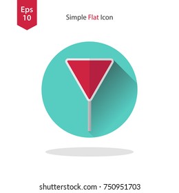 Traffic Signs. Simple Vector Illustration. Flat Design Style