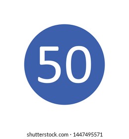 Traffic signs, speed limit. Vector icon
