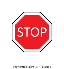 Traffic signs, stop. Vector icon