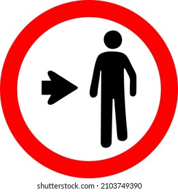 Traffic signs used in Brazil, Cyclist, go right, It informs the cyclist of the obligation to transit on the right side of the area, road or lane.