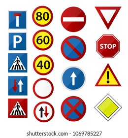 traffic signs vector design