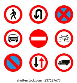 Traffic Signs vector and icon set great for any use.