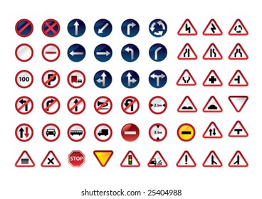 All Safety Signs Vector Stock Vector (Royalty Free) 208518478 ...