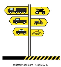 Traffic Signs .Vector illustration set.